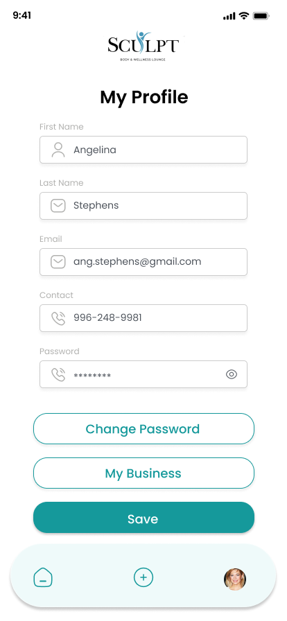 SculptVA staff app screen 5